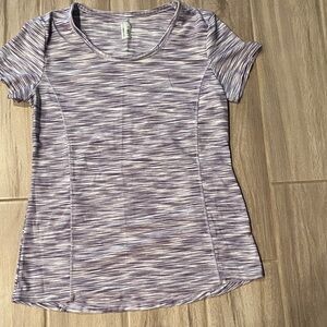 Mondetta Women's Short Sleeve Heathered Tee - Purple- Medium